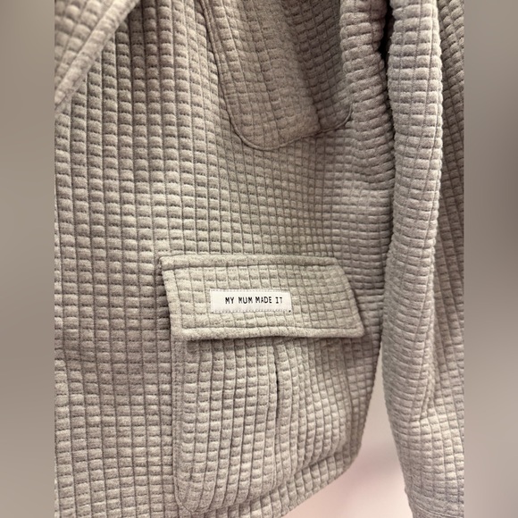 BNWT My Mum Made It Grey Quilted Jacket - Picture 8 of 9
